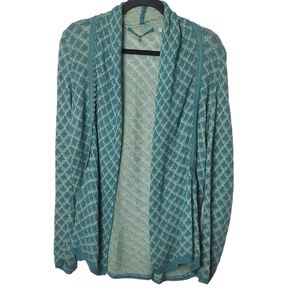 Anthropologie Knitted & Knotted | Knitted Cardigan | Blue Teal Cashmere | S